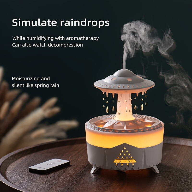 Skorter | Relaxing Raindrop Aromatherapy Essential Oil Diffuser - LED Light & Humidifier