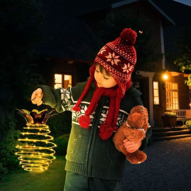 Skorter | Solar Pineapple Garden Lantern with Warm LED Light 28cm