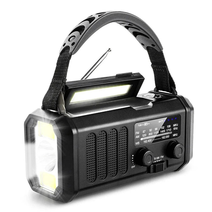Skorter | Solar Emergency Radio with Power Bank – Hand Crank & LED Torch for Camping and Outdoor Use