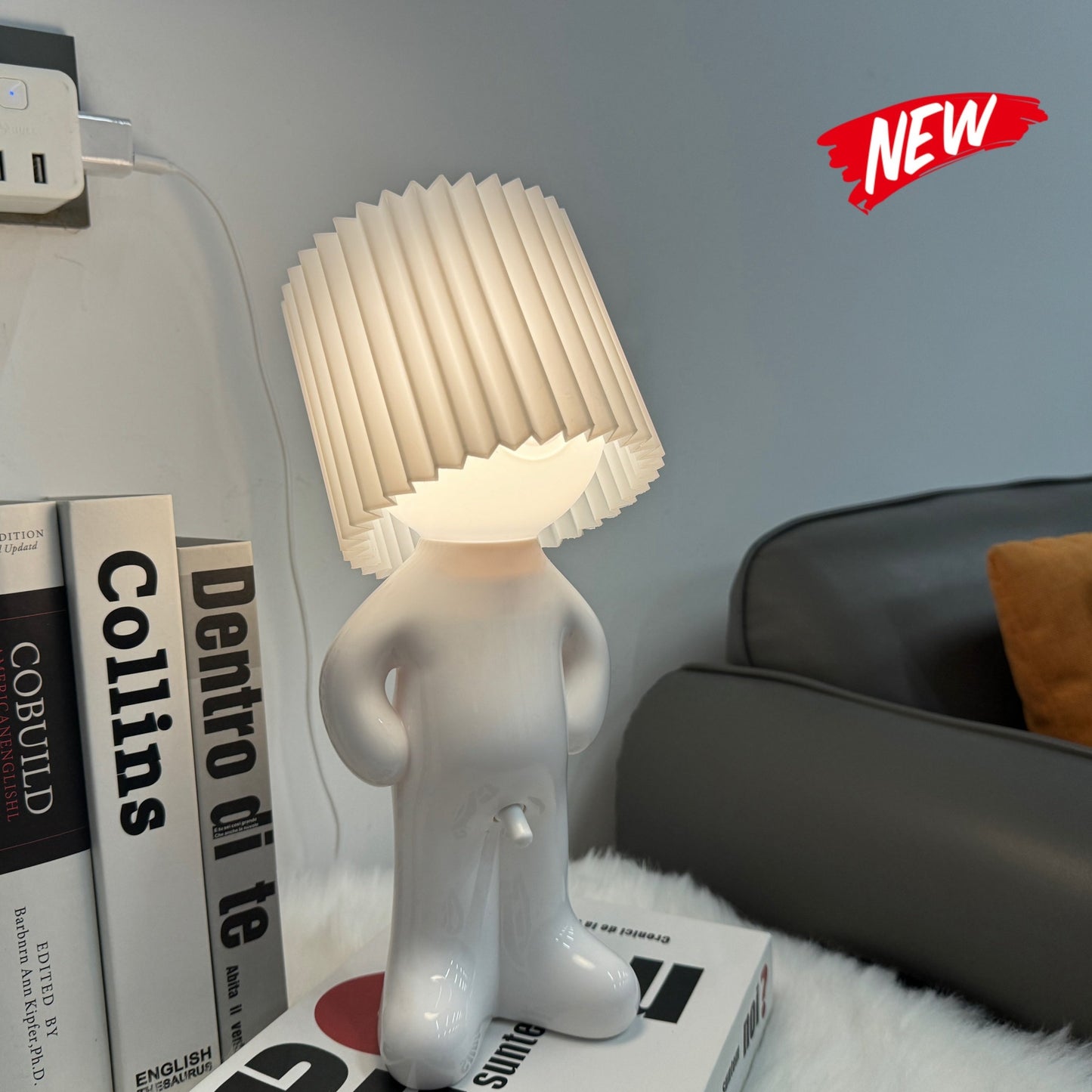 Skorter | VerlegenLys - USB Powered Geometric Table Lamp with Colorful Light