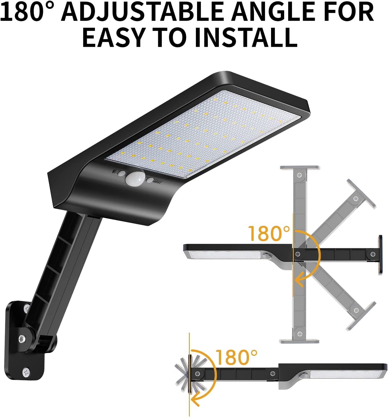 Skorter | 2 Pack Outdoor Solar Flood Lights Wireless 48 LED Waterproof Security Motion Sensor Light With 3 Modes