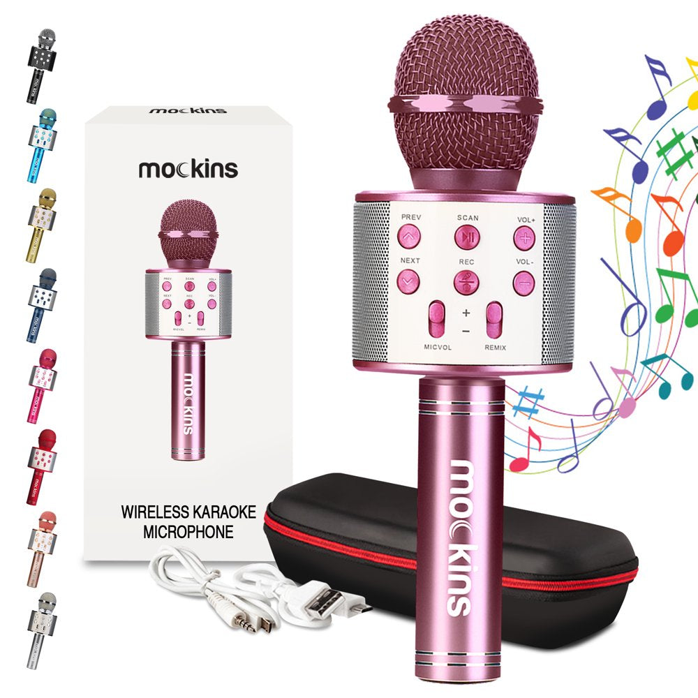 Skorter | Portable Karaoke Microphone - Microphone with Built-in Bluetooth Speaker - Compatible with IOS and Android Devices