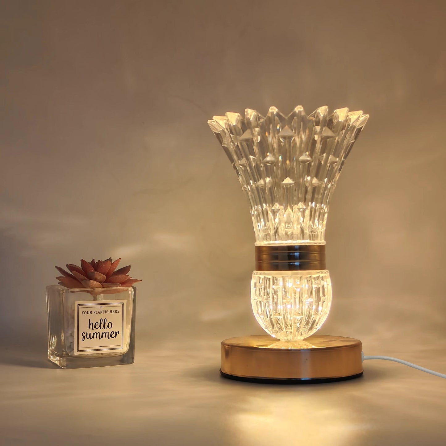 Skorter | VaseLight - LED Crystal Table Lamp with Dimmable Ambiance
