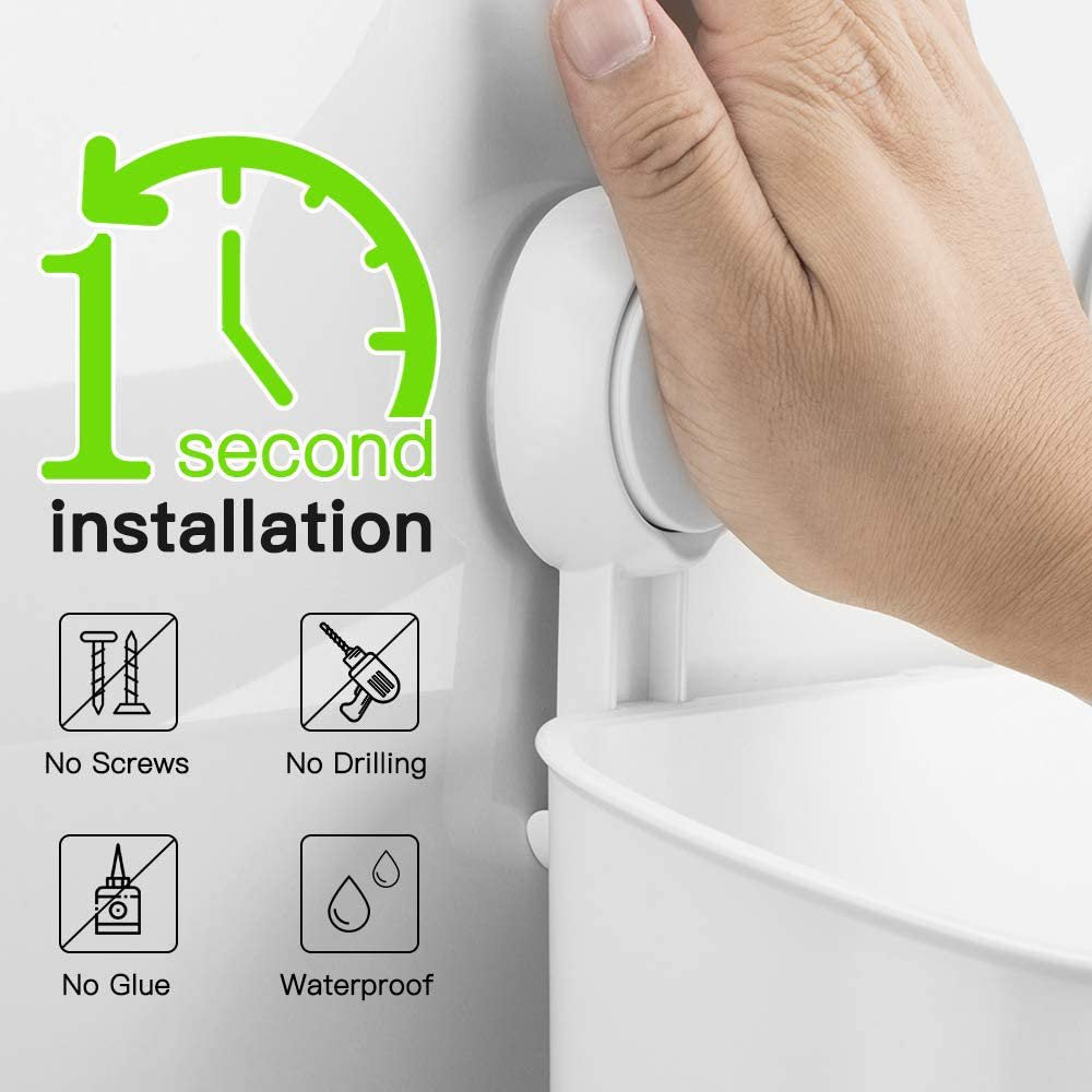 Skørter | Shower caddy, Waterproof shower caddy with suction cup, no drilling, removable shower shelf, heavy-duty, holds up to 22 pounds
