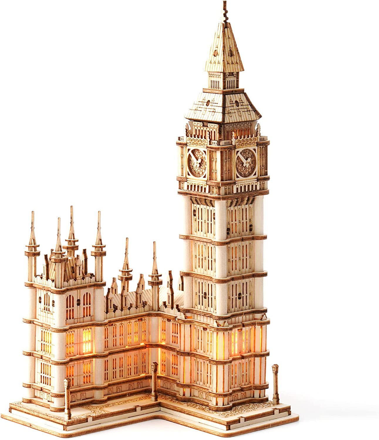 Skørter | 3D puzzle for adults Wooden craft set for teenagers DIY building model set with LED lights