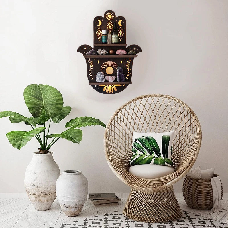 skorter | Luna Moth Lamp Crystal Shelves