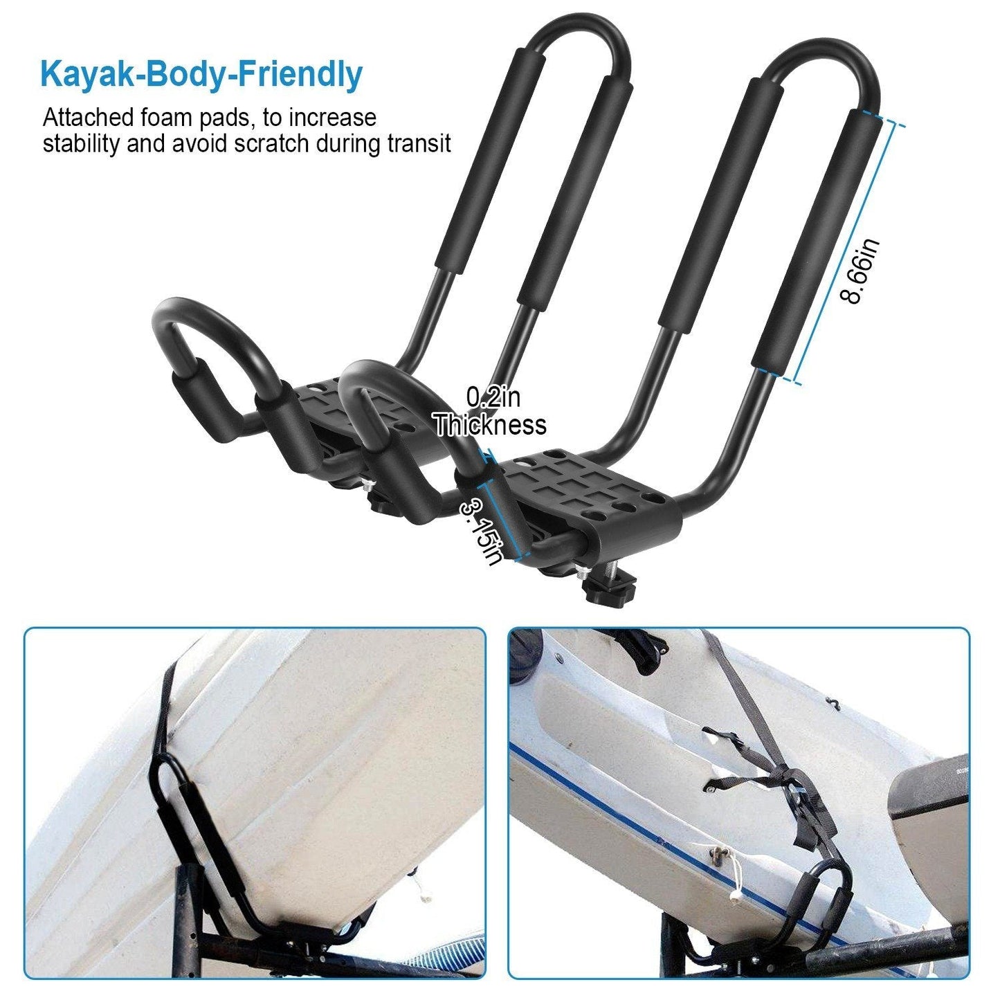 Skorter | 1-Pack: Universal J-Bar Kayak Carrier