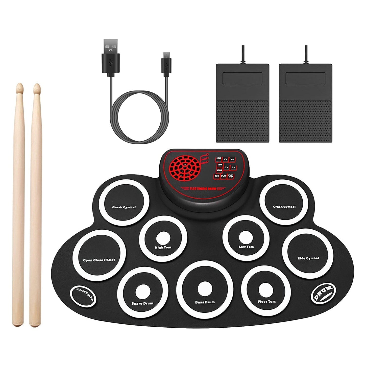 Skorter | 10 Pads Electric Drum Set Foldable