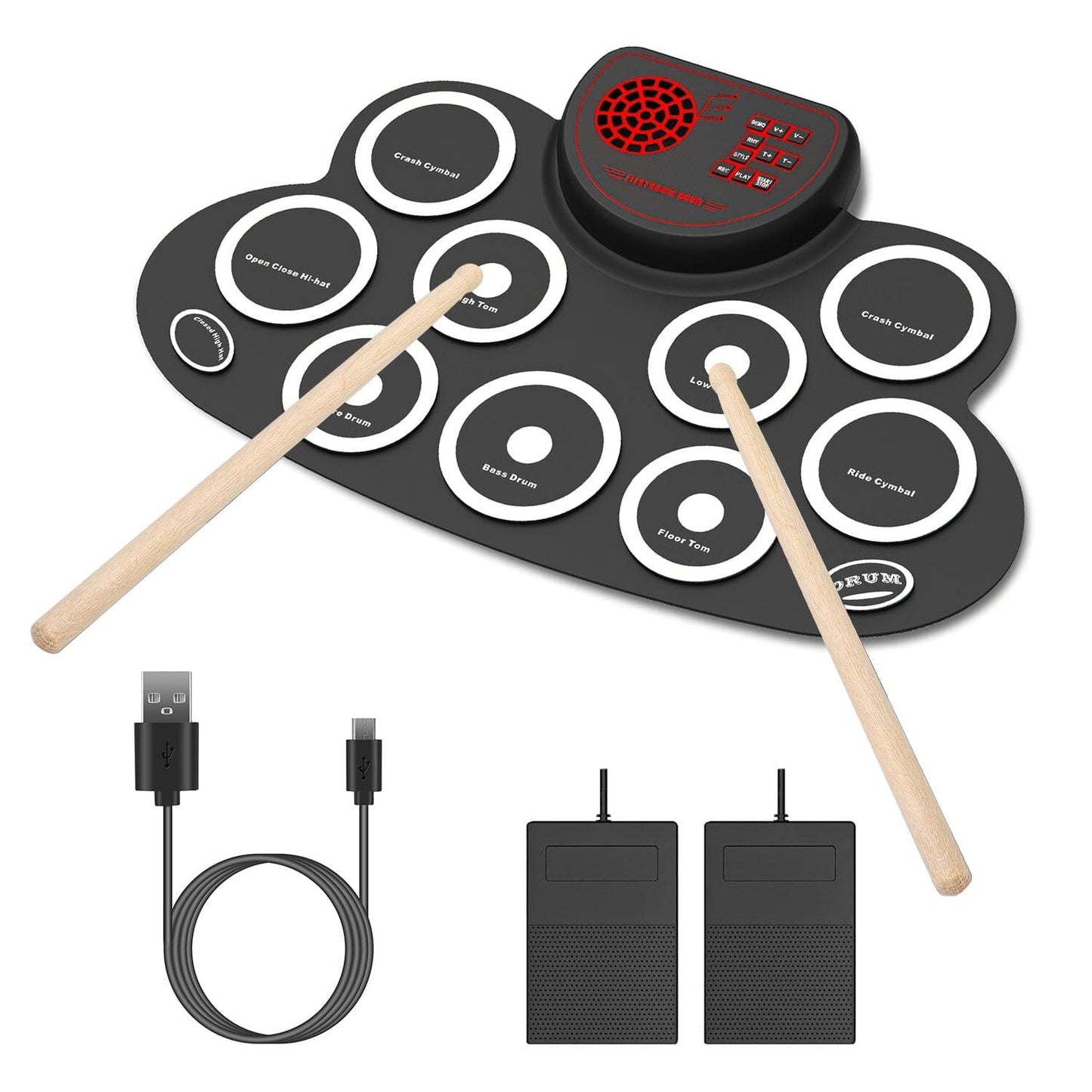 Skorter | 10 Pads Electric Drum Set Foldable