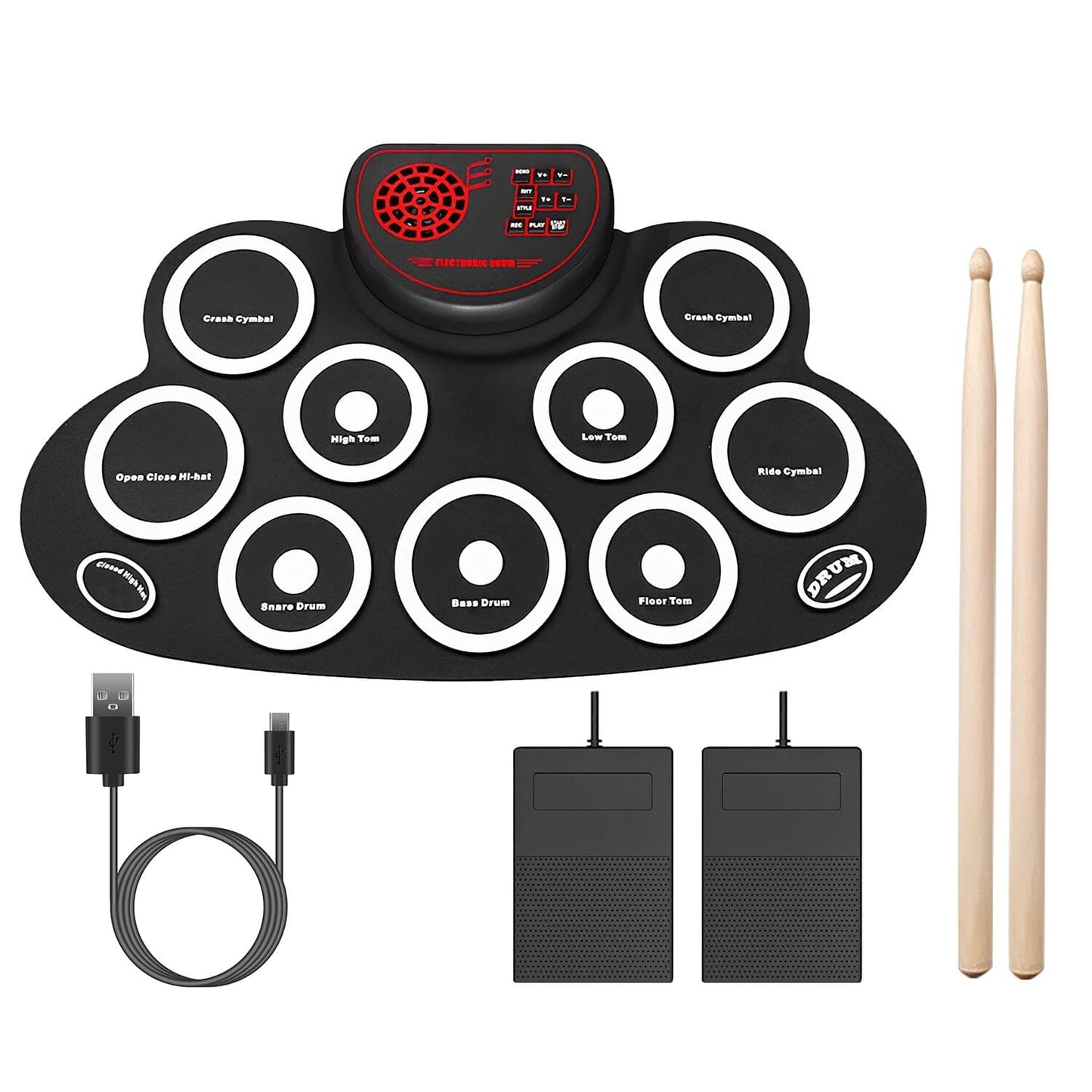 Skorter | 10 Pads Electric Drum Set Foldable