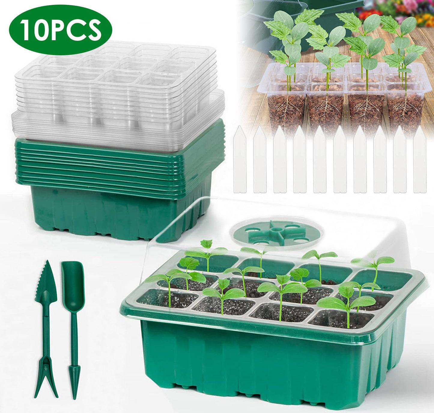 Skorter | 10-piece: Reusable seed starting tray set