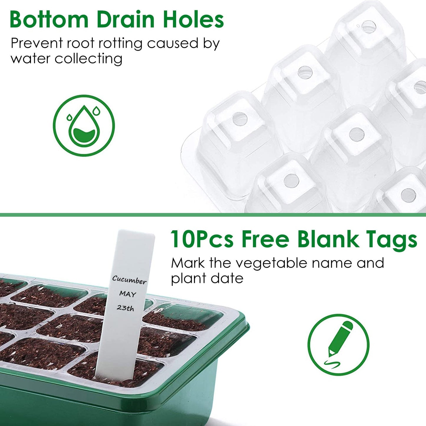 Skorter | 10-piece: Reusable seed starting tray set