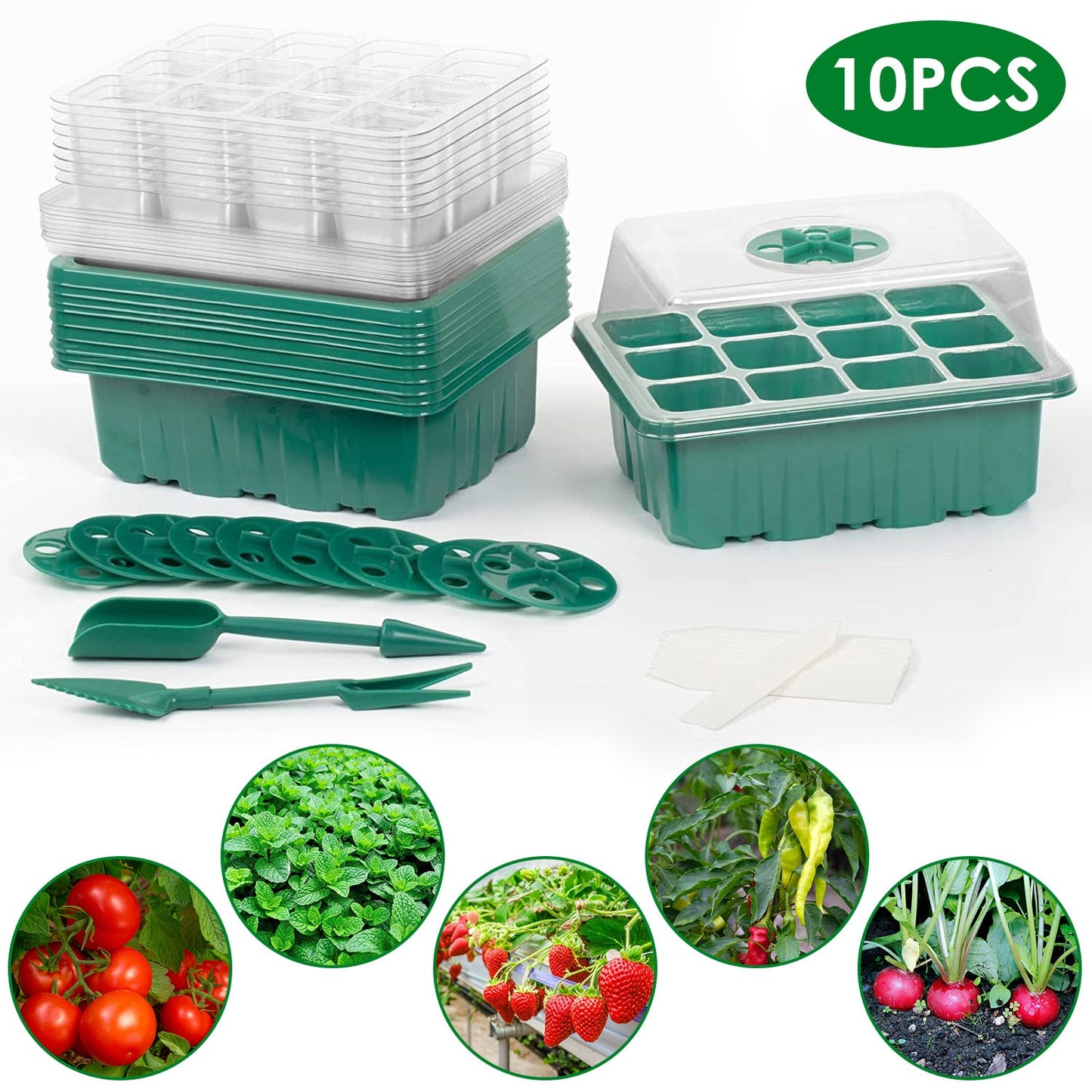 Skorter | 10-piece: Reusable seed starting tray set
