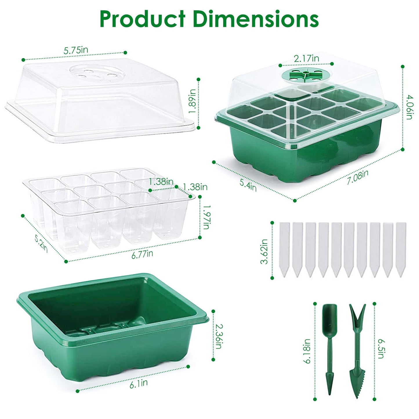 Skorter | 10-piece: Reusable seed starting tray set