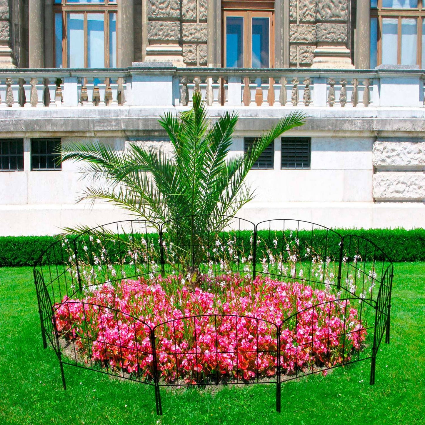 Skorter | 10 pieces: Decorative garden fence stainless steel wire curved fence