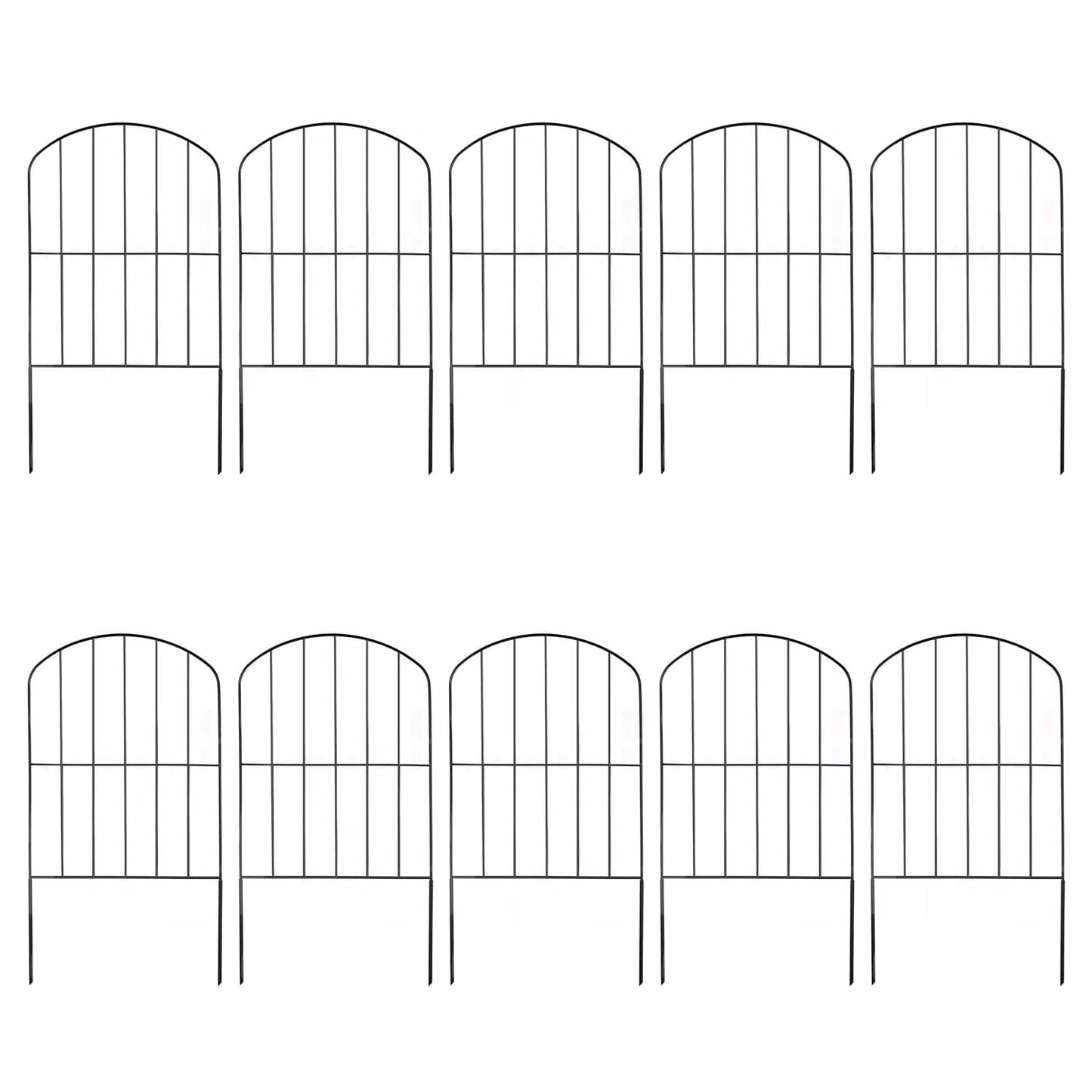Skorter | 10 pieces: Decorative garden fence stainless steel wire curved fence