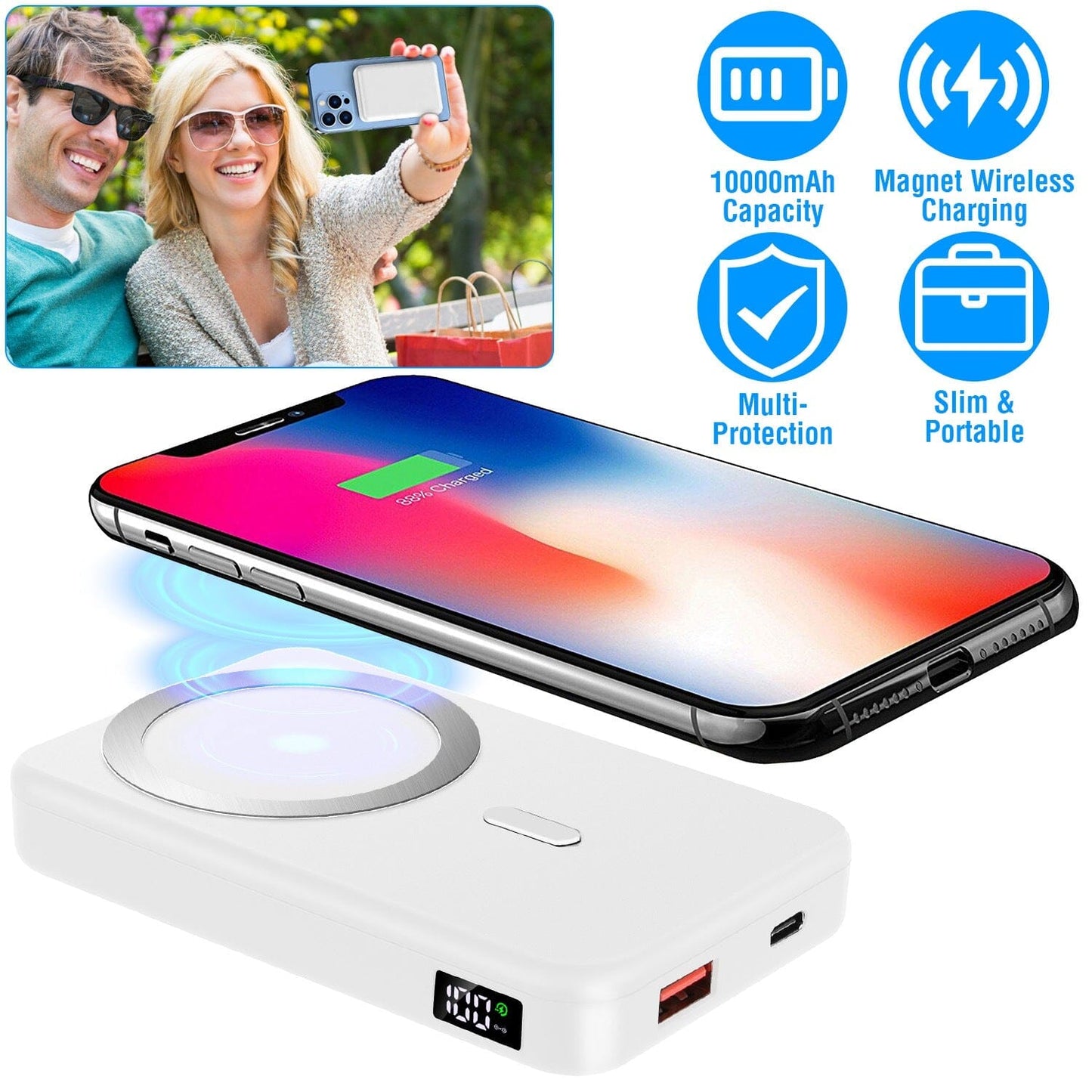 Skorter | 10000mAh Magnetic Wireless Power Bank 22.5W Fast Charging