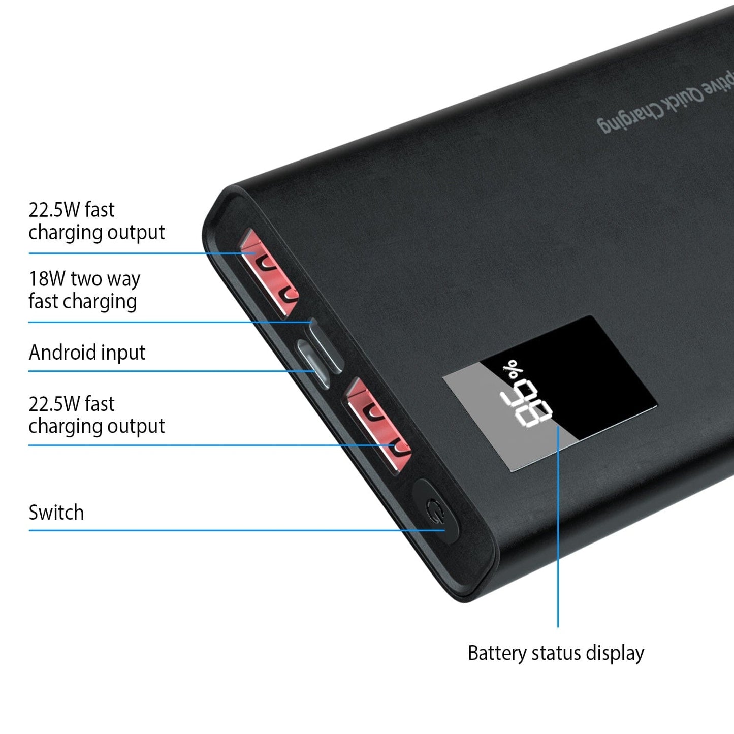 Skorter | 10000mAh Power Bank Portable Charger External Battery Pack