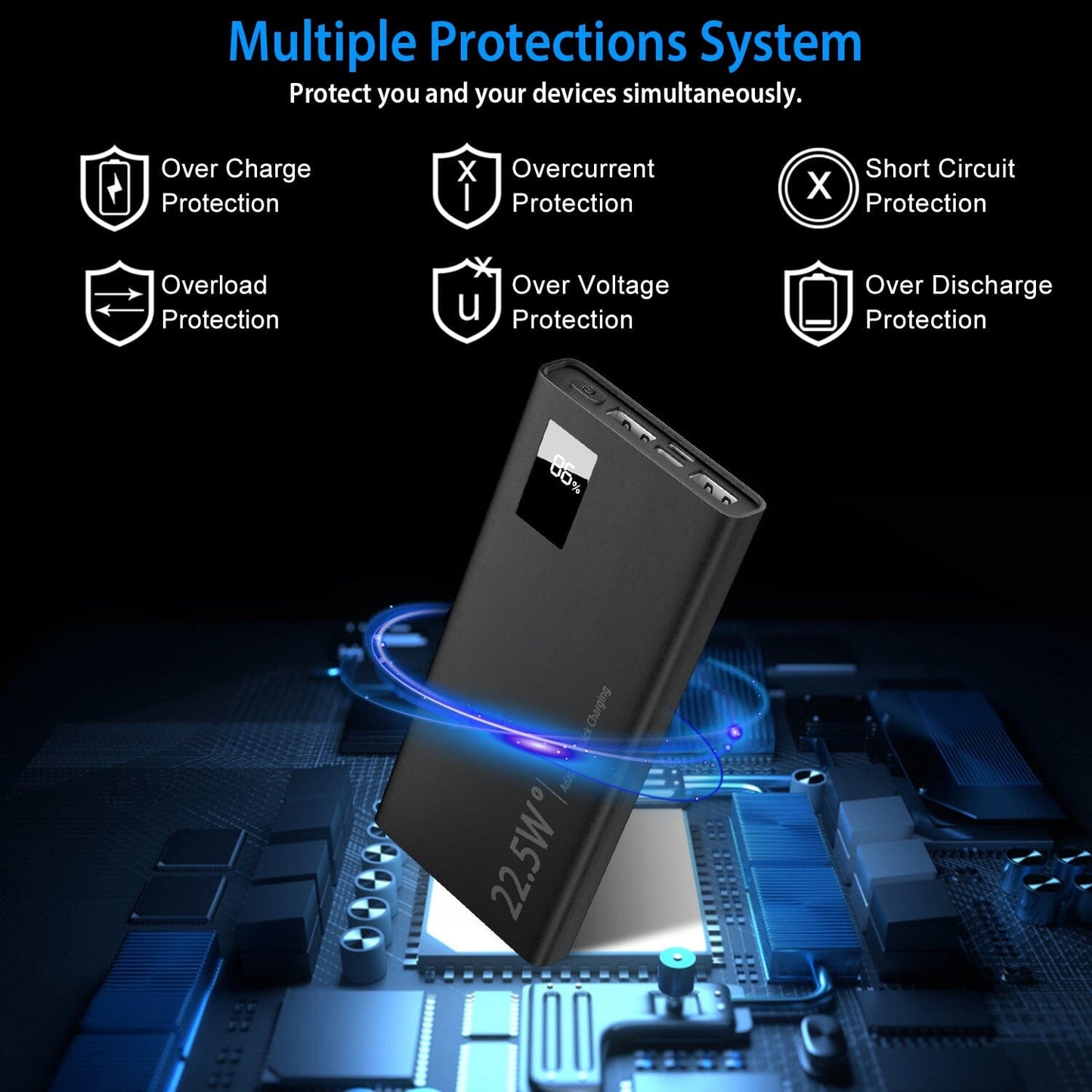 Skorter | 10000mAh Power Bank Portable Charger External Battery Pack