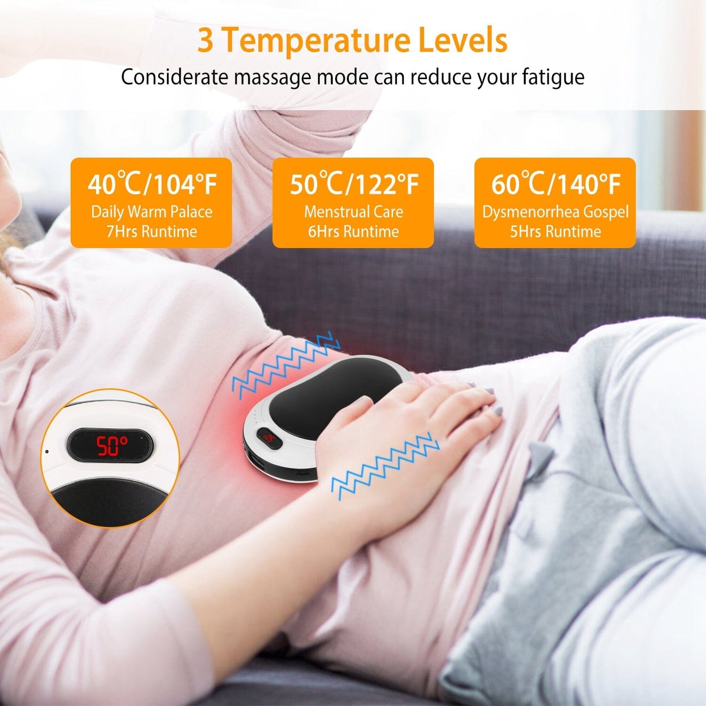 Skorter | 10000mAh Power Bank Rechargeable Pocket Warmth Double-Sided Heating