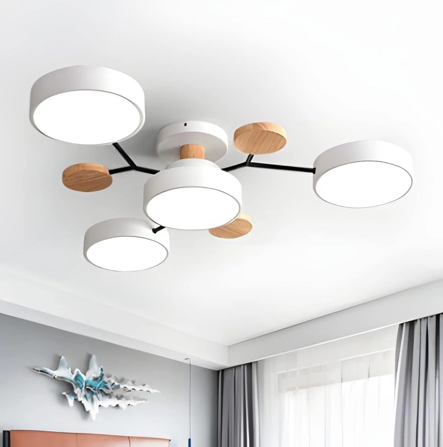 Skorter | Contemporary Round Iron LED Chandelier | Energy-Efficient. Stylish Lighting for Living Rooms. Dining Areas & Entryways