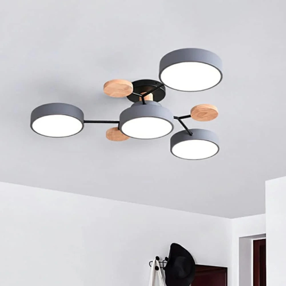Skorter | Contemporary Round Iron LED Chandelier | Energy-Efficient. Stylish Lighting for Living Rooms. Dining Areas & Entryways