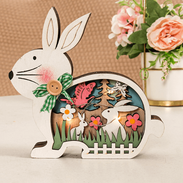 skorter | Wooden Easter Decoration with LED Light