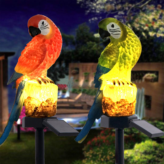 skorter | Garden Owl Parrot Statue LED Solar Light Outdoor Waterproof Lawn Lamp