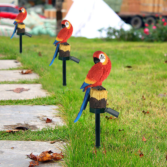 skorter | Garden Owl Parrot Statue LED Solar Light Outdoor Waterproof Lawn Lamp