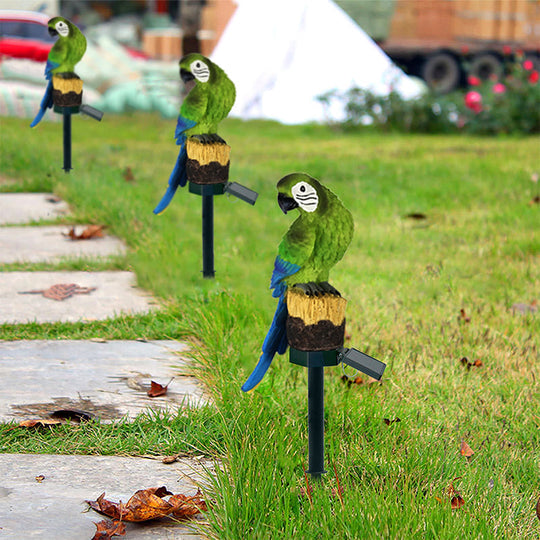 skorter | Garden Owl Parrot Statue LED Solar Light Outdoor Waterproof Lawn Lamp