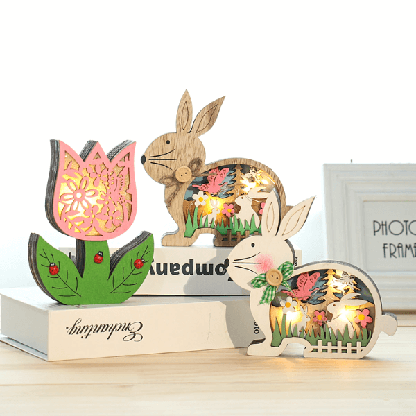 skorter | Wooden Easter Decoration with LED Light