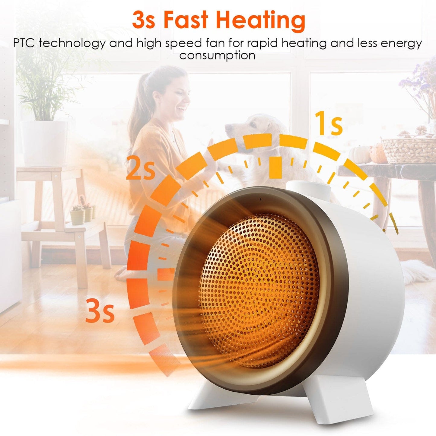 Skorter | 1000W Electric Room Heater Fan