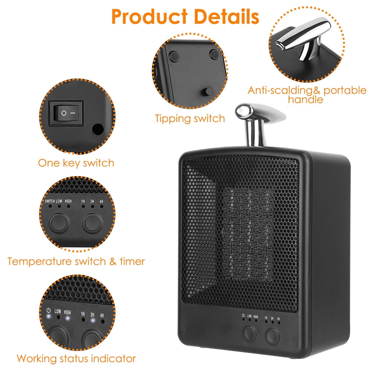 Skorter | 1000W Portable Electric Room Heater