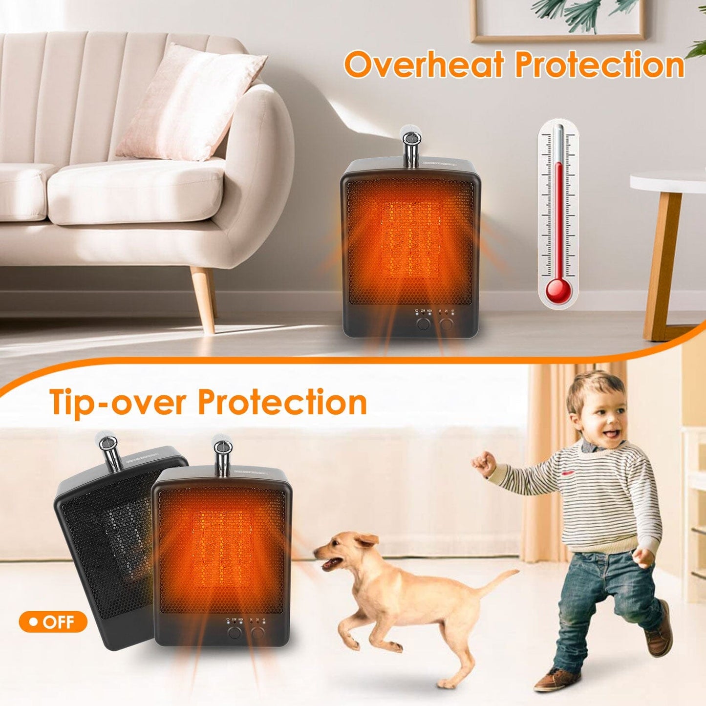 Skorter | 1000W Portable Electric Room Heater