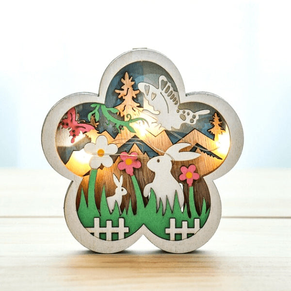 skorter | Wooden Easter Decoration with LED Light