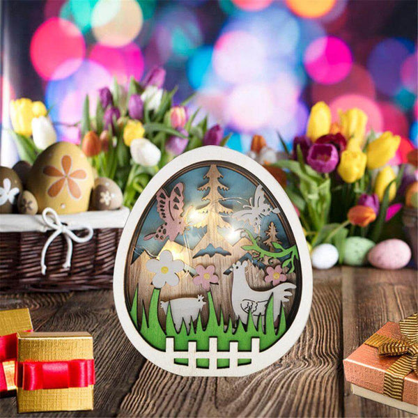 skorter | Wooden Easter Decoration with LED Light