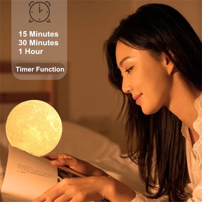 Skorter | Levitating Illusion Color Option Rotating Magnetic Moon Lamp