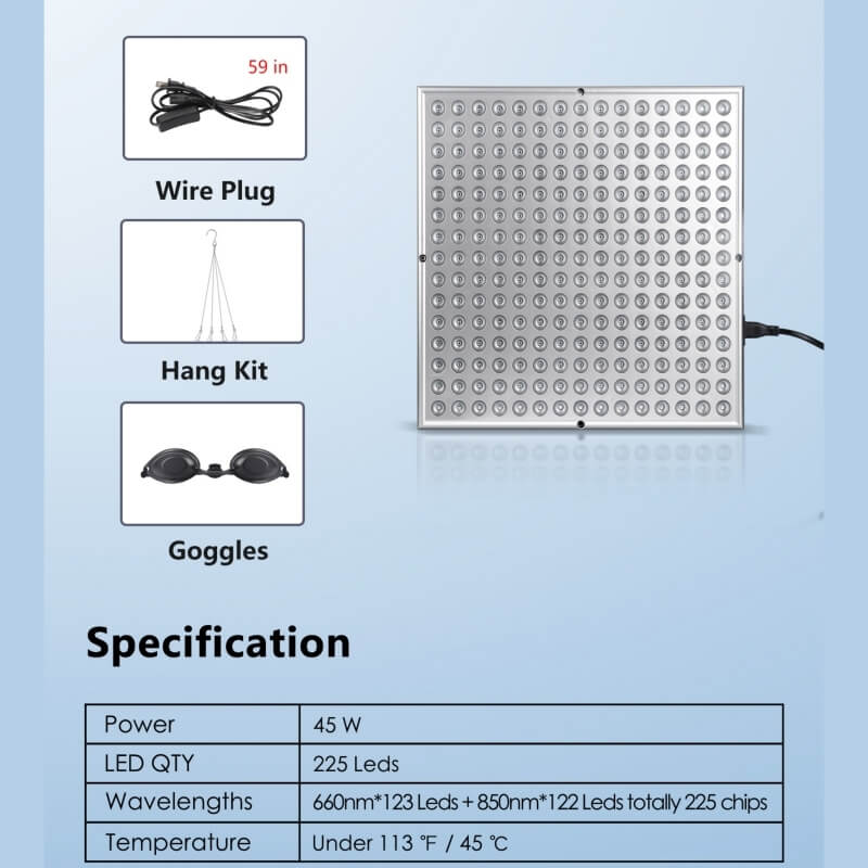 Skorter | Infrared Red Light Photherapy Therapy Lamp Machine for Psoriasis and Rosacea