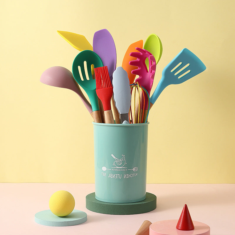 Skorter kitchen utensils with wooden handle 11 pieces