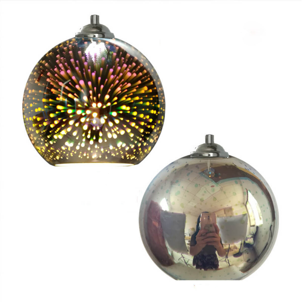 Skorter | Modern creative 3D colorful firework glass 1-light dome pendant lamp