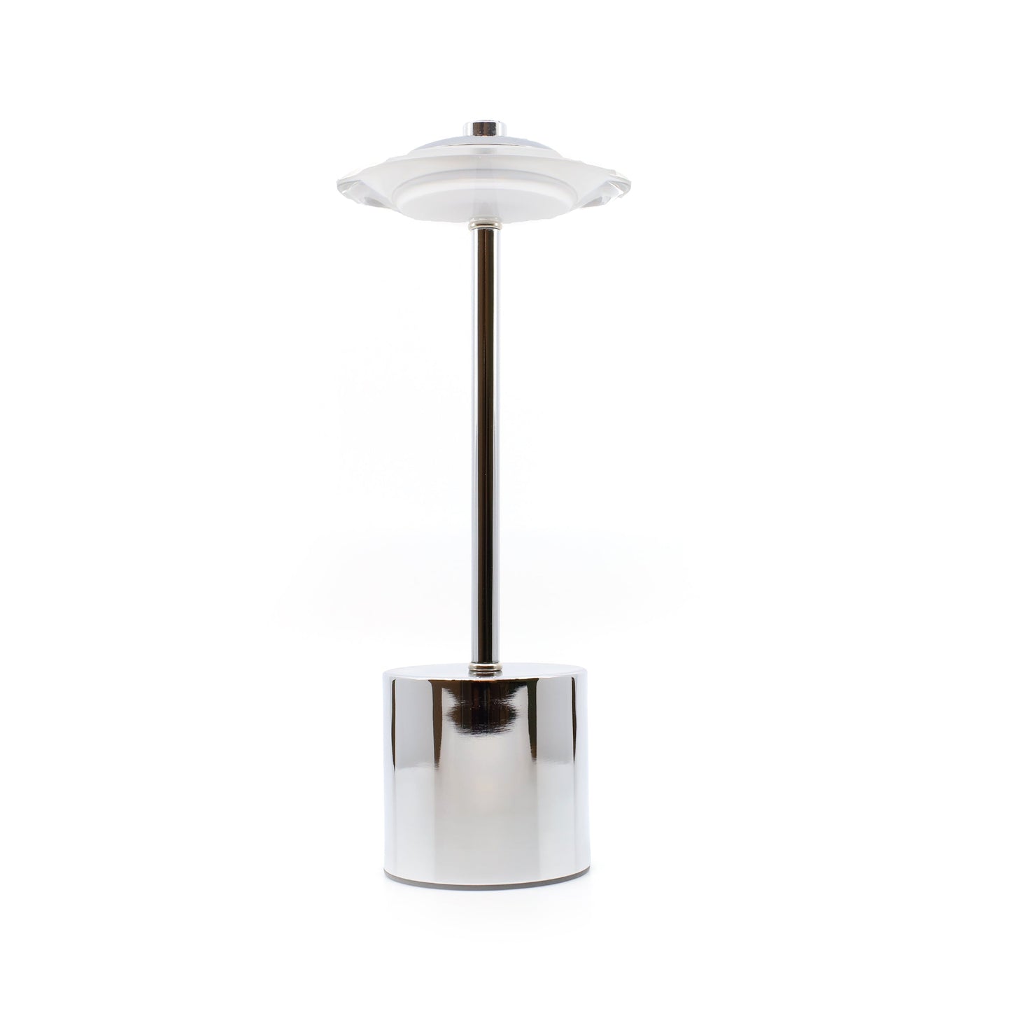 Skorter | Glow Spaceship Rechargeable Table Lamp // Chrome