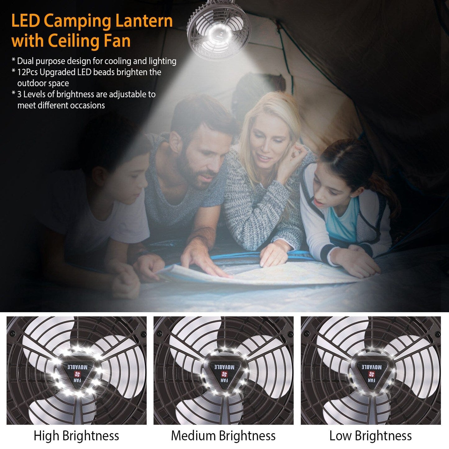 Skorter | 10400 mAh Portable Camping Fan