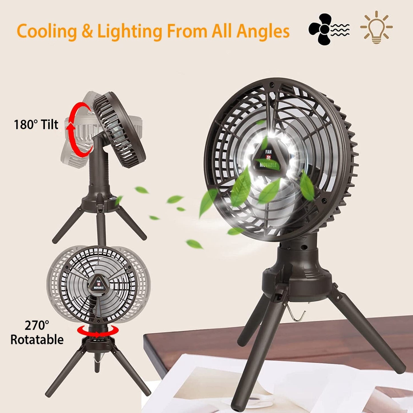 Skorter | 10400 mAh Portable Camping Fan