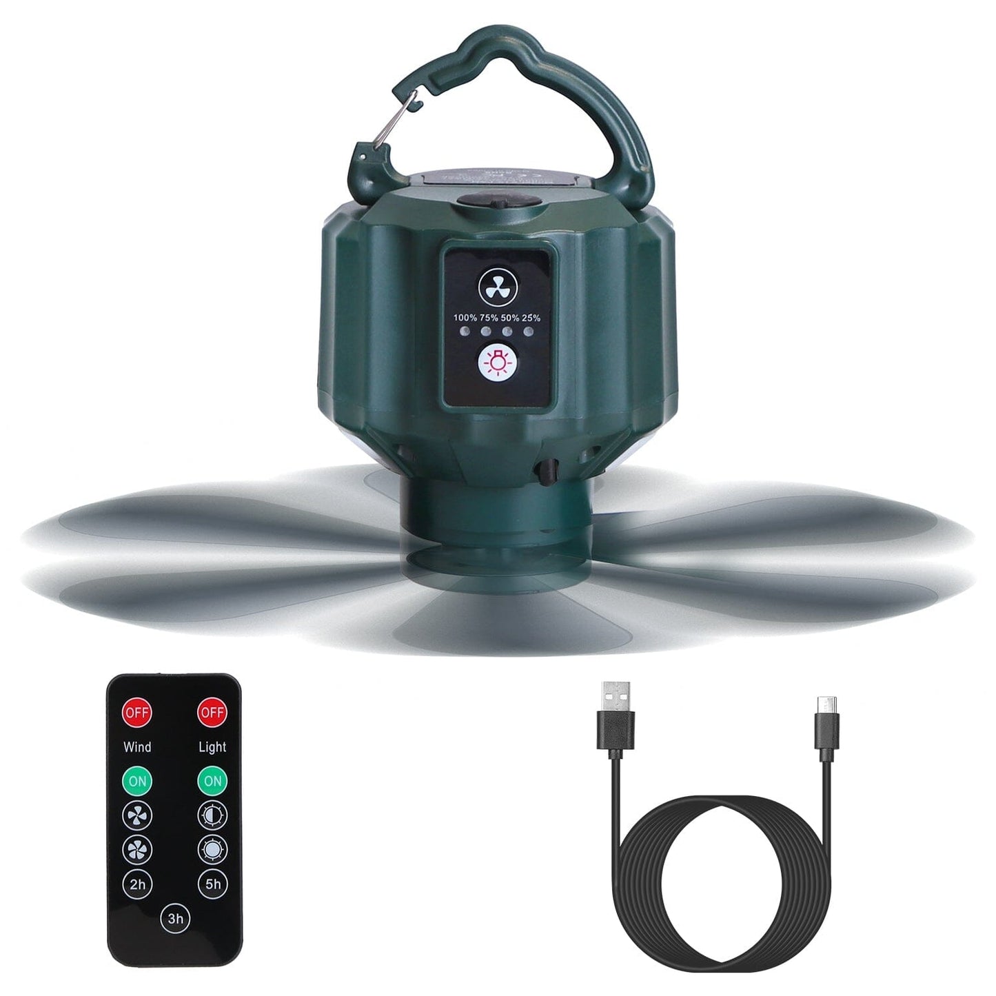 Skorter | 10400mAh USB Battery Powered Hanging Tent Lantern Fan Power Bank