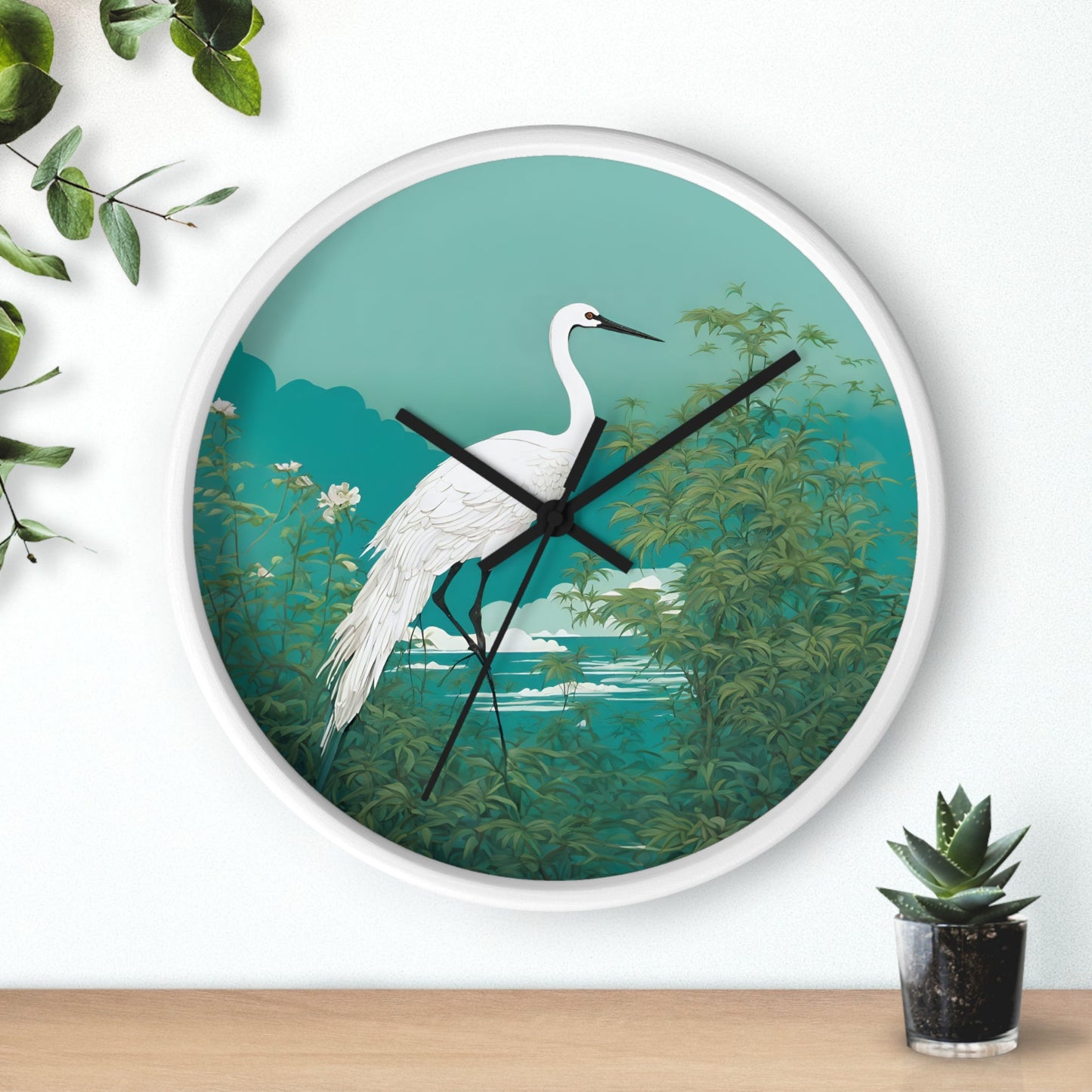 Skorter | Crane Art Wall clock