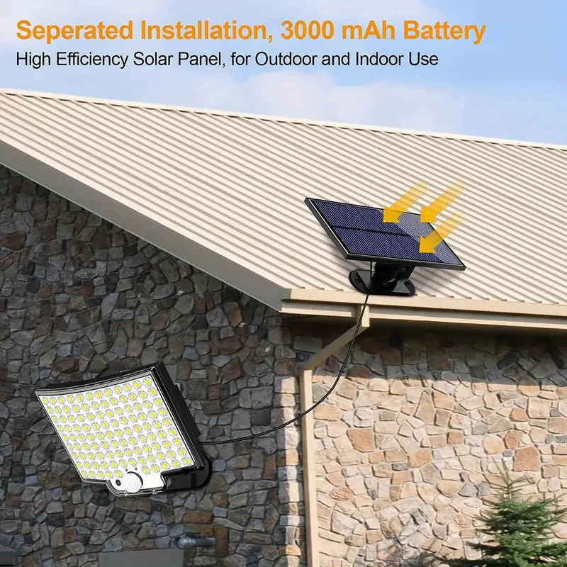 Skorter | 106LED Super Bright Motion Sensor Solar Powered LED Garden Wall Light
