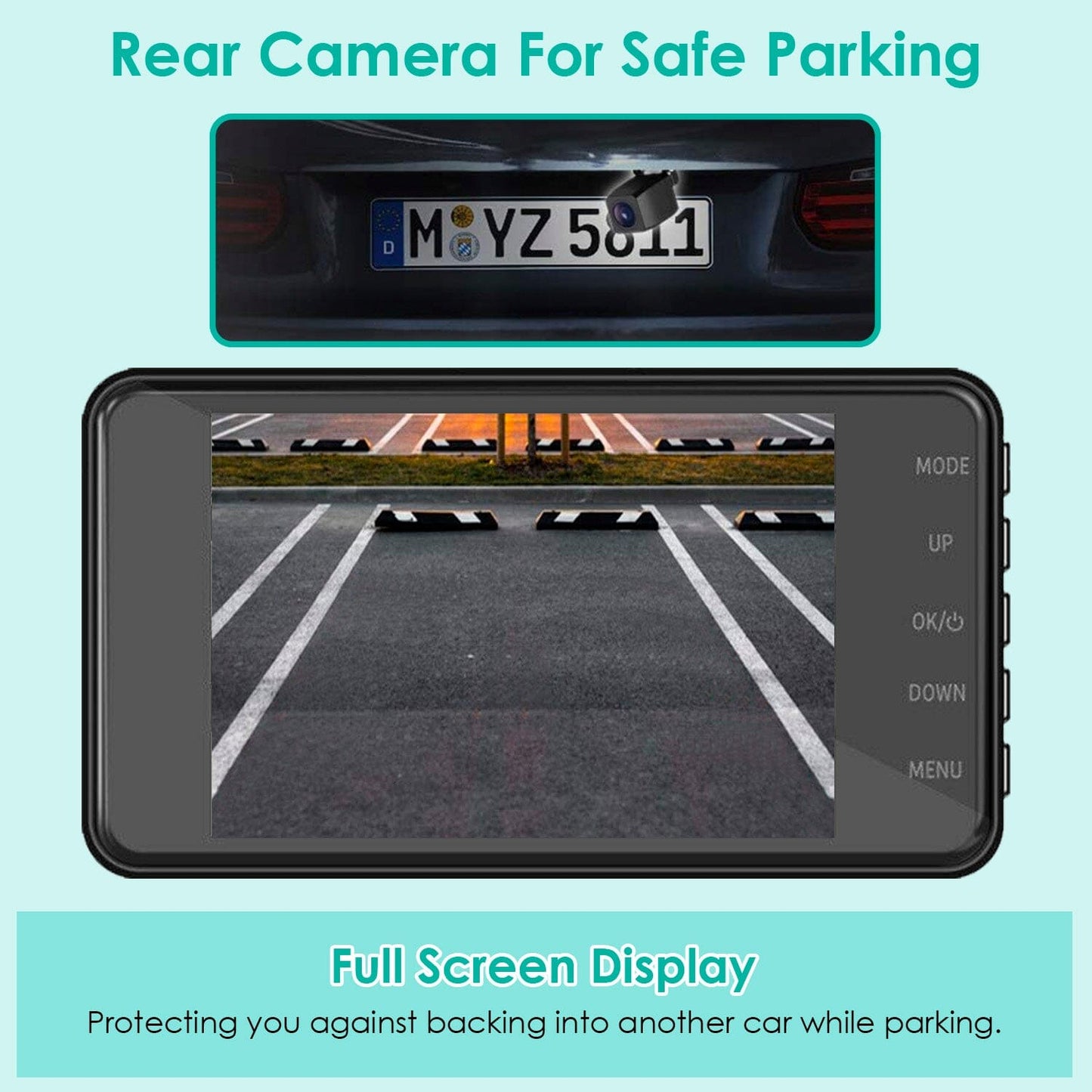 Skorter | 1080P 4-inch touchscreen dual dash cam