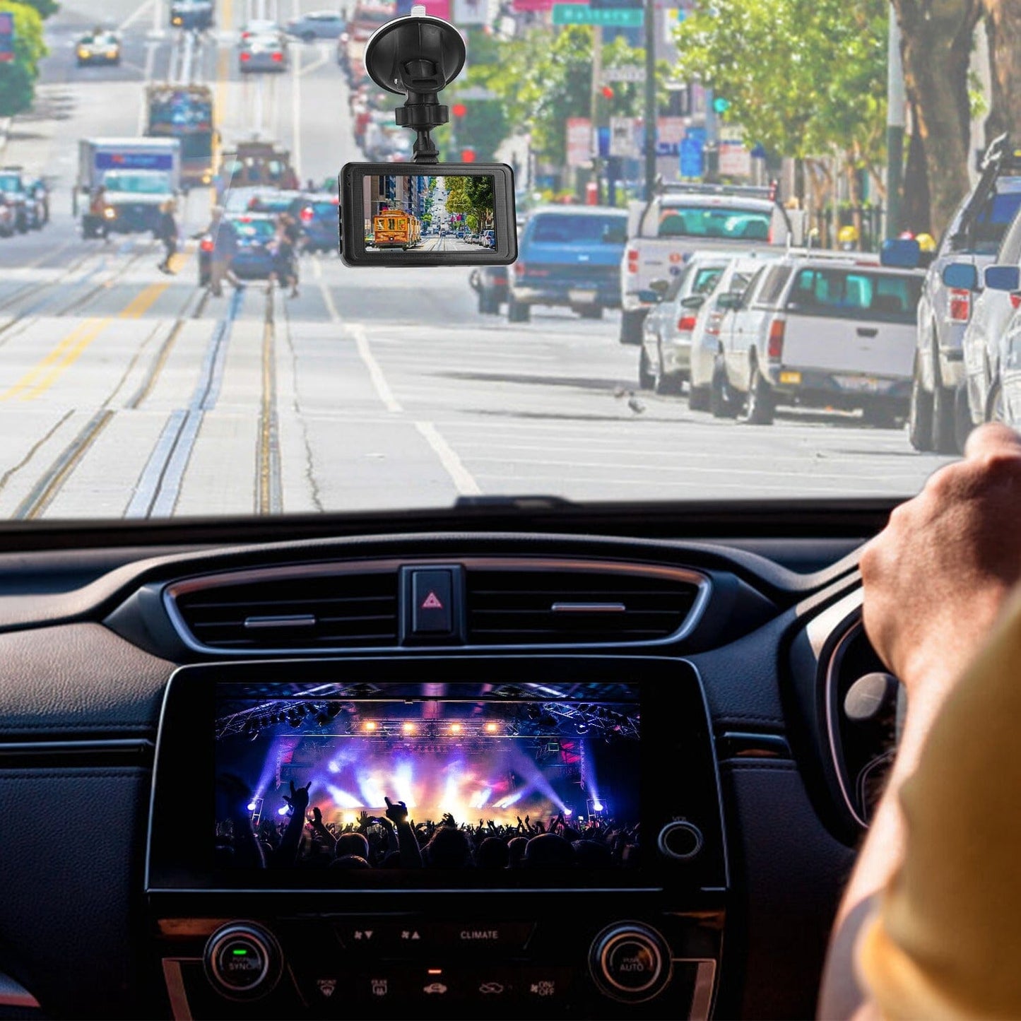 Skorter | 1080P Car DVR 3" Camera Dash Cam with 100° Angle Loop Recording Motion Detection