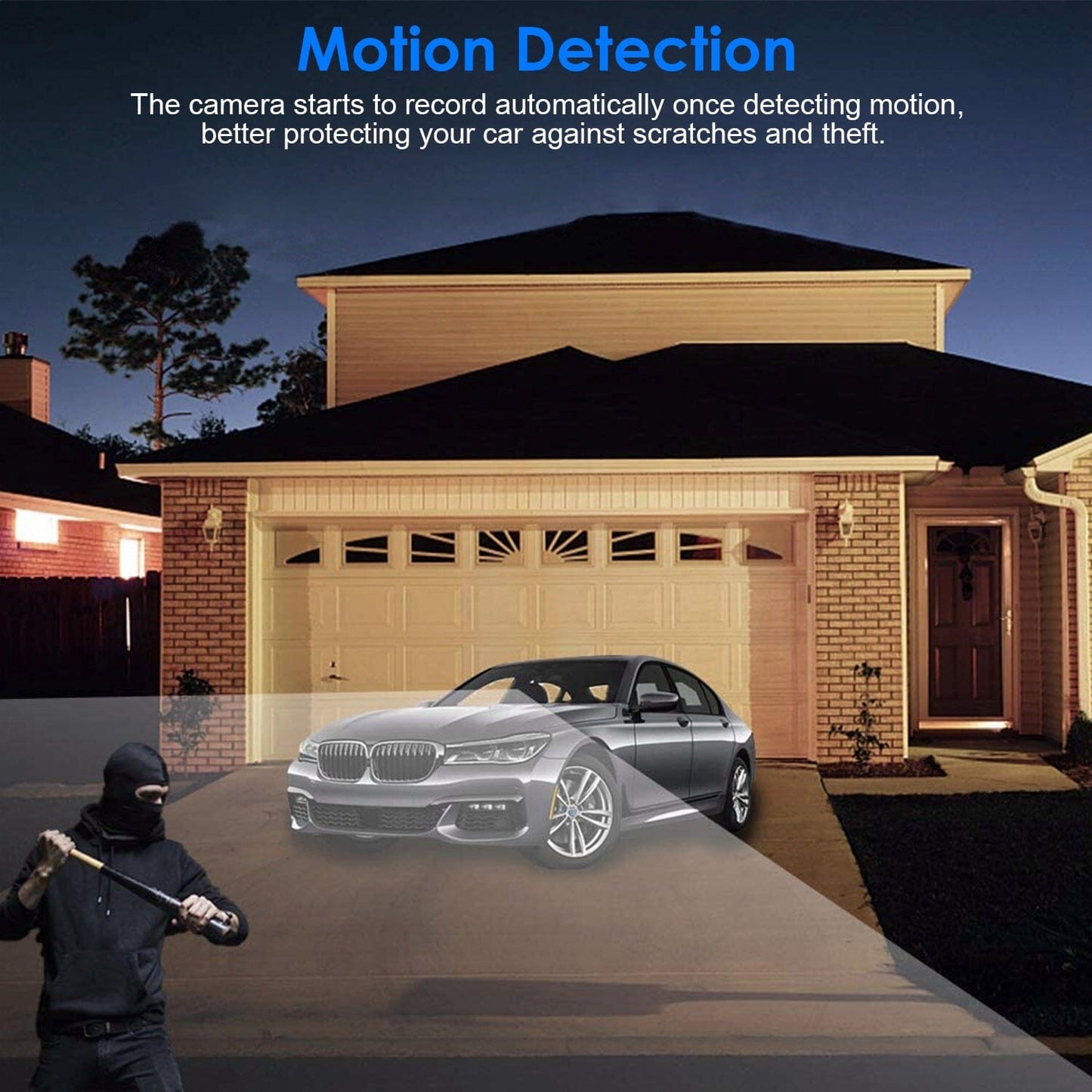 Skorter | 1080P Car DVR 3" Camera Dash Cam with 100° Angle Loop Recording Motion Detection