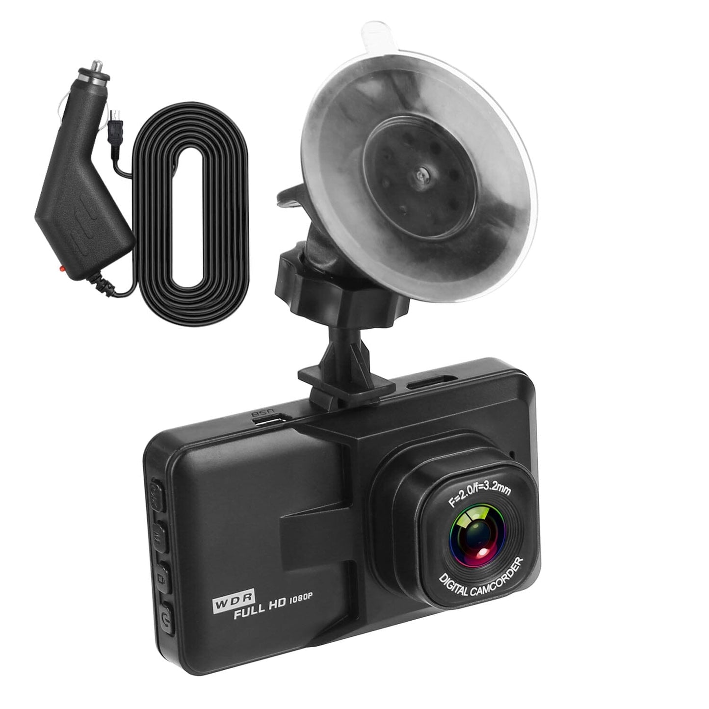 Skorter | 1080P Car DVR 3" Camera Dash Cam with 100° Angle Loop Recording Motion Detection